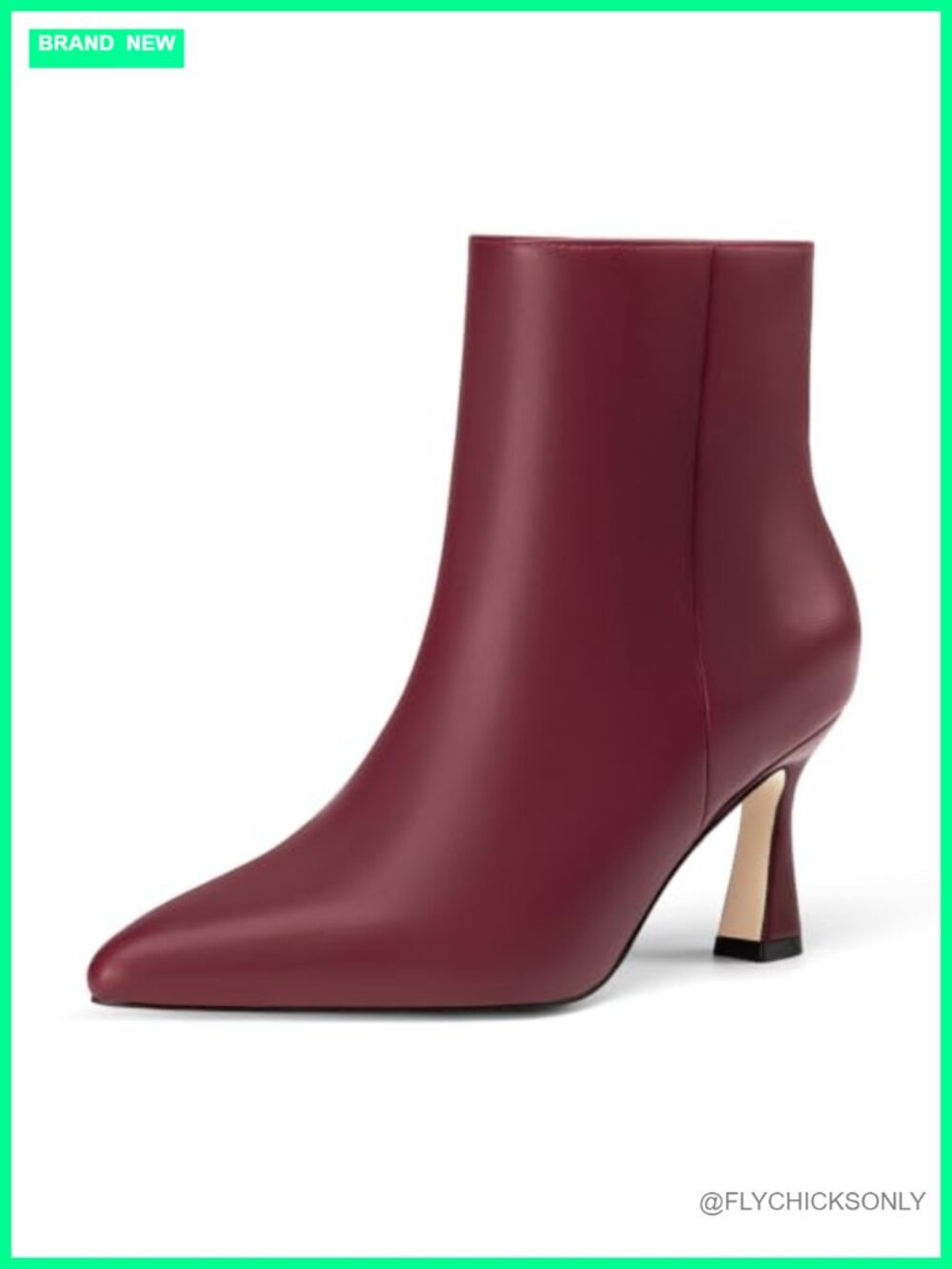 Pointed Toe Stiletto Heel Ankle Boots Side Zipper Dress Booties